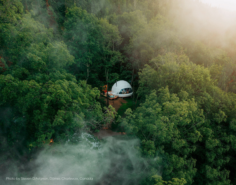 Dossier de presse | 1071-14 - Communiqué de presse | World's Best Building Products 2021 Announced - Architizer - Produit - FDomes Spherical Dome by FDomes - Best in Hospitality - Crédit photo :  Steven D'Avignon 
