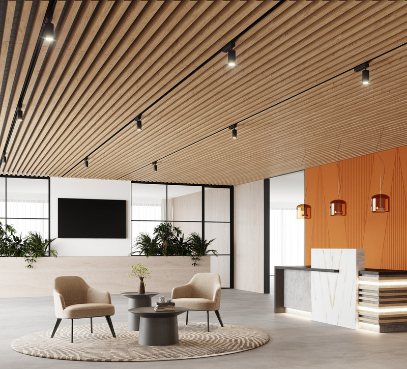 Dossier de presse | 1071-14 - Communiqué de presse | World's Best Building Products 2021 Announced - Architizer - Produit - SoftenUp Ceiling System by Acoufelt - Best in Ceilings - Crédit photo : Acoufelt
