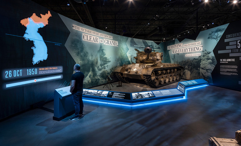Press kit | 5805-01 - Press release | At the National Museum of Military Vehicles, Roto Reimagines the Traditional Military Museum - Roto - Event + Exhibition - National Museum of Military Vehicles: Museum Exhibition. - Photo credit: Jay Rosenblatt Photography