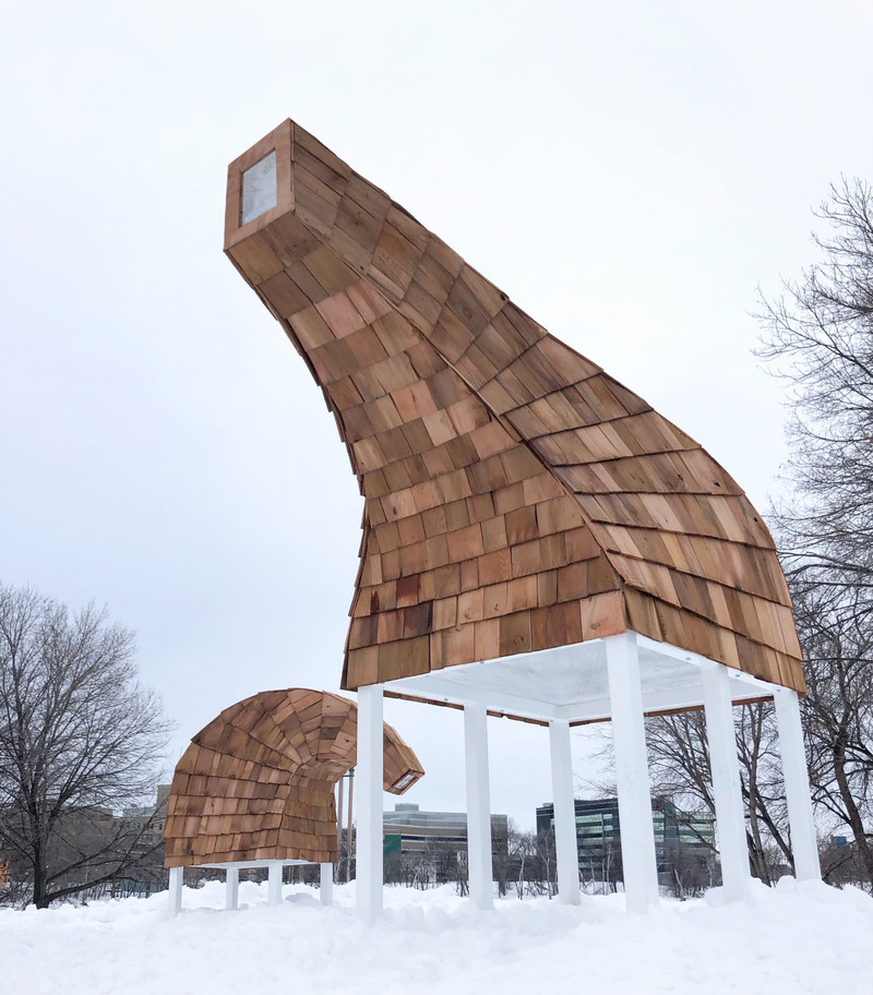 Dossier de presse | 4684-02 - Communiqué de presse | Livre « Warming Huts: a decade + of art and architecture on ice » - Dalhousie Architectural Press - Évènement + Exposition - <i>Droomboks</i> (2020), Onomiau - Crédit photo : Noël Picaper