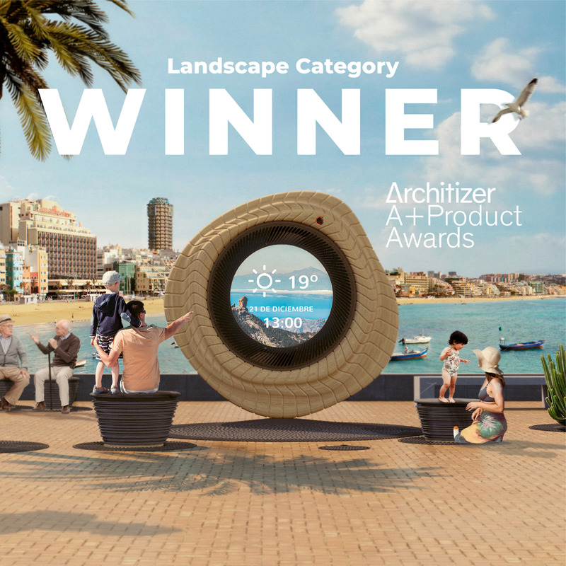 Press kit | 5264-01 - Press release | A Digital Totem for the Beaches of the Canary Islands Recognized with Prestigious Prizes - LPA Studio - Landscape Architecture - Daylight render - Square - Winner Architizer A+Product Awards Landscape Category - Photo credit: LPA Studio
