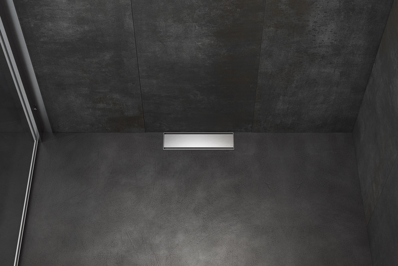 Dossier de presse | 5809-01 - Communiqué de presse | QM Drain Supreme Tile-in+ remporte le prix Architizer A+Product Awards 2021 dans la catégorie équipement de salle de bain - QM Drain - Concours -   Supreme Tile-In+ fini satiné - Crédit photo : Roberto Palma