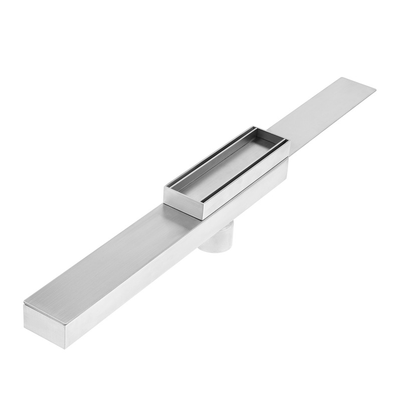 Dossier de presse | 5809-01 - Communiqué de presse | QM Drain Supreme Tile-in+ remporte le prix Architizer A+Product Awards 2021 dans la catégorie équipement de salle de bain - QM Drain - Concours -    Supreme Tile-In+ fini satiné  - Crédit photo : Roberto Palma