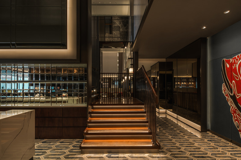 Press kit | 5588-03 - Press release | Shanghai Xu Ji: the Meditation Beyond Hustle Street - Daxiang Design Studio - Commercial Interior Design -  The stairs detail  - Photo credit: Chuan He