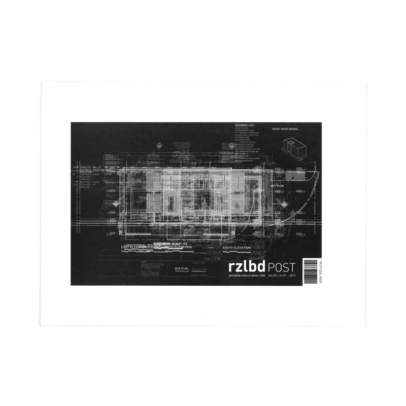 Dossier de presse | 3057-02 - Communiqué de presse | Atelier RZLBD Launches an Online Shop, Releases a New Book, and Celebrates its 10th Anniversary - Atelier RZLBD - Édition - <p>rzlbdPOST vol 03 no 01</p><p><br></p><p>Superimposition</p><p style=""><br style="">Thinking of overlay as a theme, this issue covers a few experiments in various realms such as identity, nationality, race, religion, and the like.</p><p><br></p><p>9” x 12” (23 x 31 cm) :: Envelope + 6 Pages :: Limited edition zine :: Print on cardstock paper :: 2011<br><br>ISSN 1923–6166 </p> - Crédit photo : RZLBD