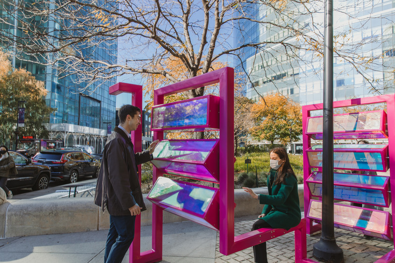 Press kit | 5595-03 - Press release | A Playful Gesture Designed to Evoke Communal Connection in Long Island City, NY - The Urban Conga & Hive Public Space - Art - Photo credit: Savannah Lauren