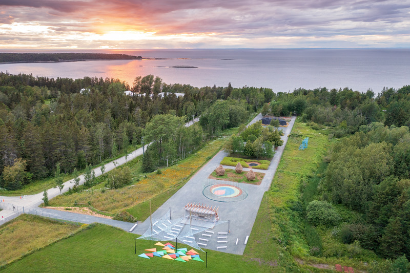 Press kit | 837-39 - Press release | The International Garden Festival is Launching its call for Applications for the 23rd Edition - International Garden Festival | Reford Gardens - Landscape Architecture - Aerial view of the 2021 Edition. - Photo credit: JC Lemay