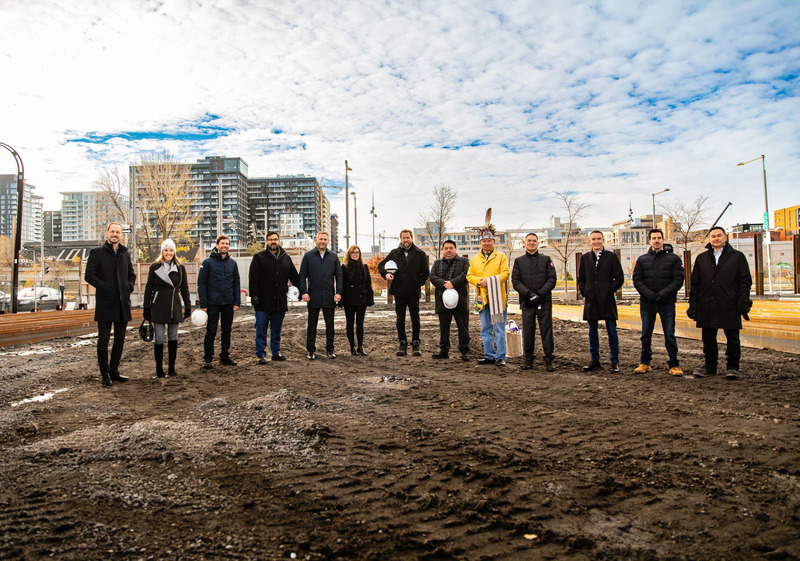 Dossier de presse | 2056-09 - Communiqué de presse | Odea Montréal - Cogir Immobilier - Immobilier - <p class="">Pelletée de terre officielle incluant membres CREECO, Cogir Immobilier et McGill Immobilier</p> - Crédit photo : Cogir Immobilier