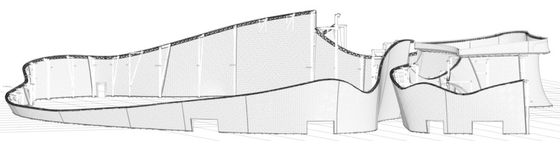Dossier de presse | 2627-01 - Communiqué de presse | L’architecture textile de Sollertia embrasse la relation symbiotique entre l’art et la science - Sollertia - Architecture commerciale -  Biodôme - Mise en forme de la toile de la paroi, fente Sud<br>  - Crédit photo :  Sollertia