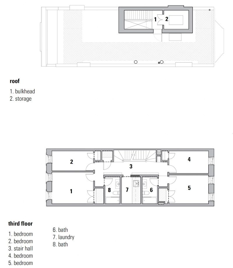 Press kit | 4672-01 - Press release | Historic Harlem House Modern Restoration - MESH Architectures - Residential Architecture - third floor &amp; roof - Photo credit: MESH Architectures