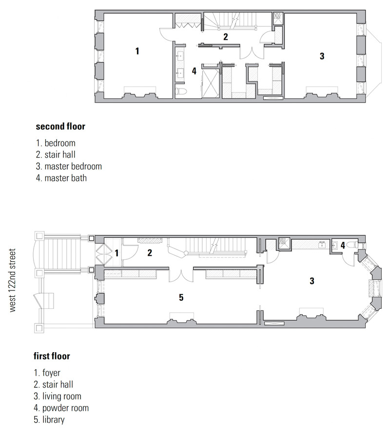 Press kit | 4672-01 - Press release | Historic Harlem House Modern Restoration - MESH Architectures - Residential Architecture - first &amp; second floor - Photo credit: MESH Architectures