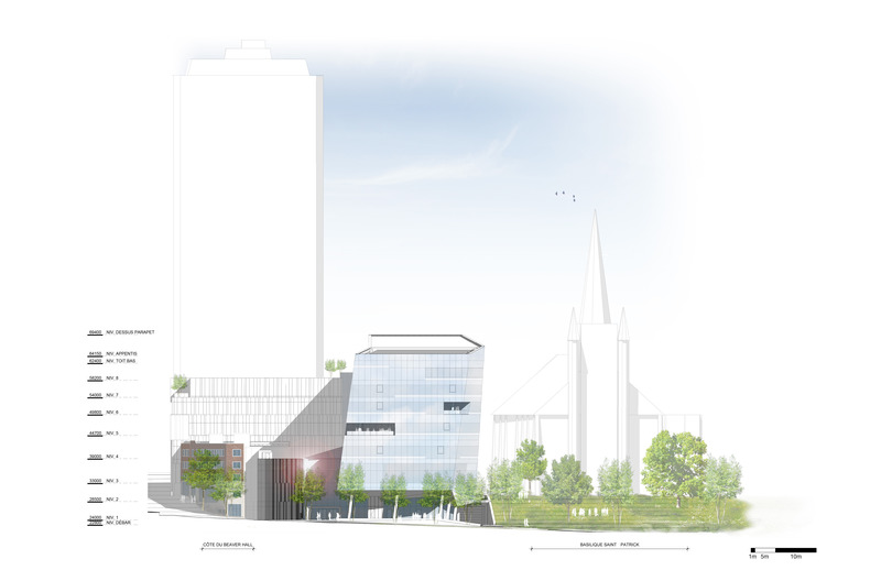 Press kit | 952-32 - Press release | New Downtown Hub for HEC Montréal Nears Completion - Provencher_Roy - Institutional Architecture - Photo credit: Provencher_Roy
