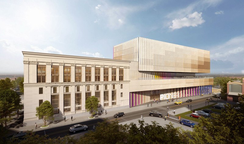 Press kit | 2329-06 - Press release | Team Pioneros Selected by the City of Chicago INVEST SOUTH/WEST to Redevelop the Landmark Pioneer Bank Building in Humboldt Park - JGMA - Residential Architecture - Photo credit: JGMA