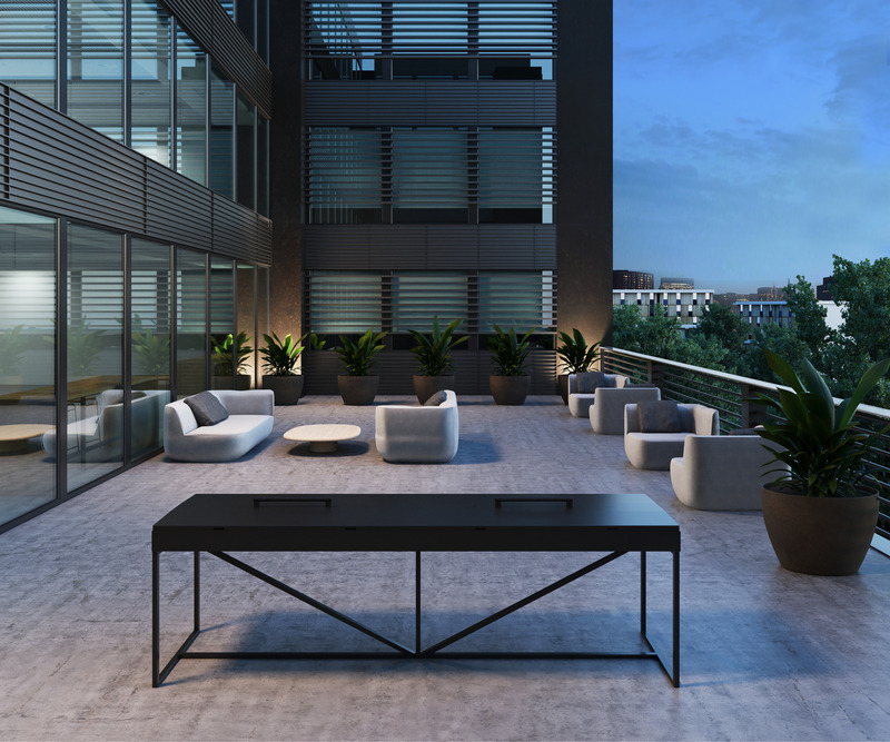 Dossier de presse | 5609-03 - Communiqué de presse | Outdoor Games Tables For Year Round Play - Union Wood Co - Produit - The Break Outdoor Games Table - Crédit photo : Union Wood Co