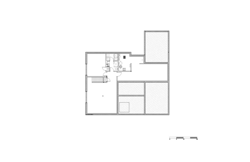 Press kit | 1317-18 - Press release | The Apple Tree house: A Modernist Glass Residence Embracing Nature at its Core - ACDF Architecture - Residential Architecture - BASEMENT PLAN - Photo credit: ACDF Architecture