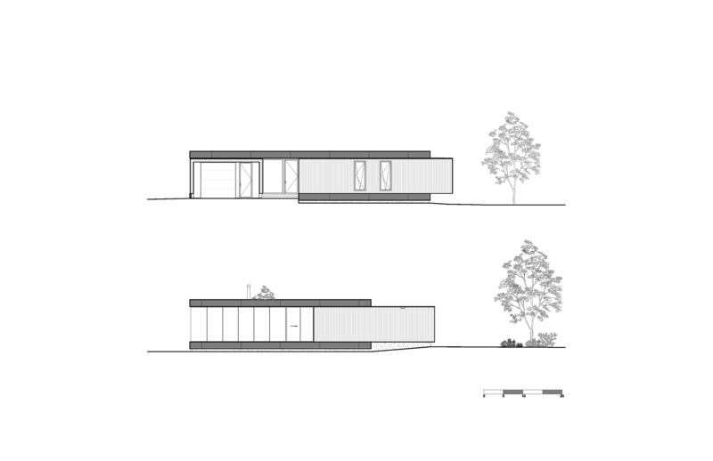 Press kit | 1317-18 - Press release | The Apple Tree house: A Modernist Glass Residence Embracing Nature at its Core - ACDF Architecture - Residential Architecture - ELEVATION SOUTH-EST - Photo credit: ACDF Architecture