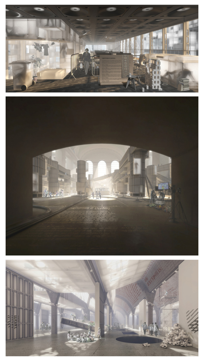 Dossier de presse | 2317-07 - Communiqué de presse | Announcement of The Overall Winner of The Architecture Drawing Prize - Make Architects - Art - Hybrid category joint winner: (Un)homliness, Part 2, Boji Hu - Crédit photo : Boji Hu