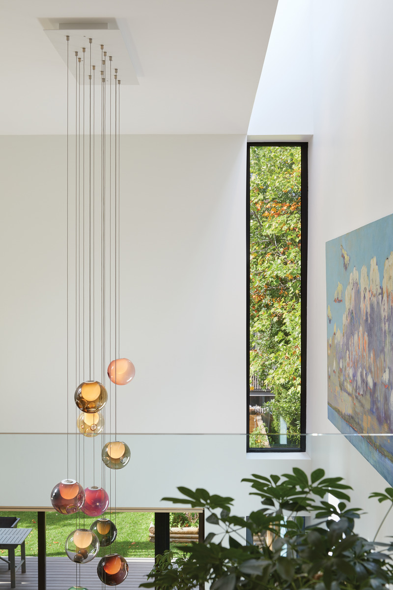 Press kit | 2941-05 - Press release | Robert Street Residences - Taylor Smyth Architects - Residential Architecture - Robert Street Residence II atrium with Bocci suspension pendant lights. - Photo credit: Tom Arban Photography Inc.