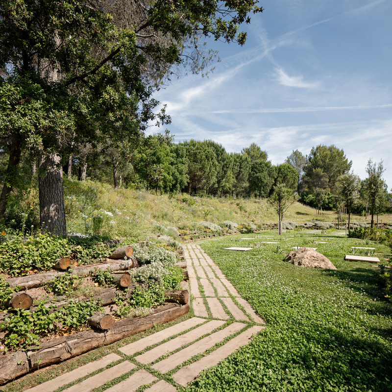Dossier de presse | 735-03 - Communiqué de presse | Forest Path in the Roques Blanques Cemetery in the Collserola Natural Park, Barcelona - Batlleiroig - Architecture de paysage - Crédit photo : Jordi Surroca