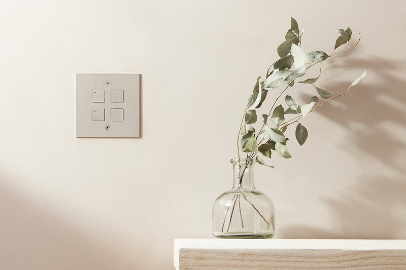 Press kit | 2651-03 - Press release | Control Switches by Focus SB: Smart Home Collection is Unveiled - Focus SB Ltd - Product -  4 gang 2 buttons LED satin nickel control switches by Focus SB<br>  - Photo credit: <p>Focus SB Ltd / Sally Williams Photography</p>