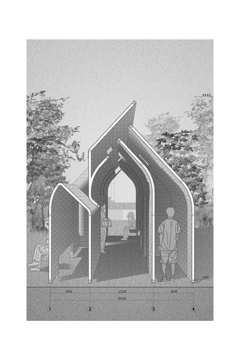 Dossier de presse | 5651-03 - Communiqué de presse | Wood Pavilion #2 - LIN Architecture - Architecture commerciale - Crédit photo : LIN architecure