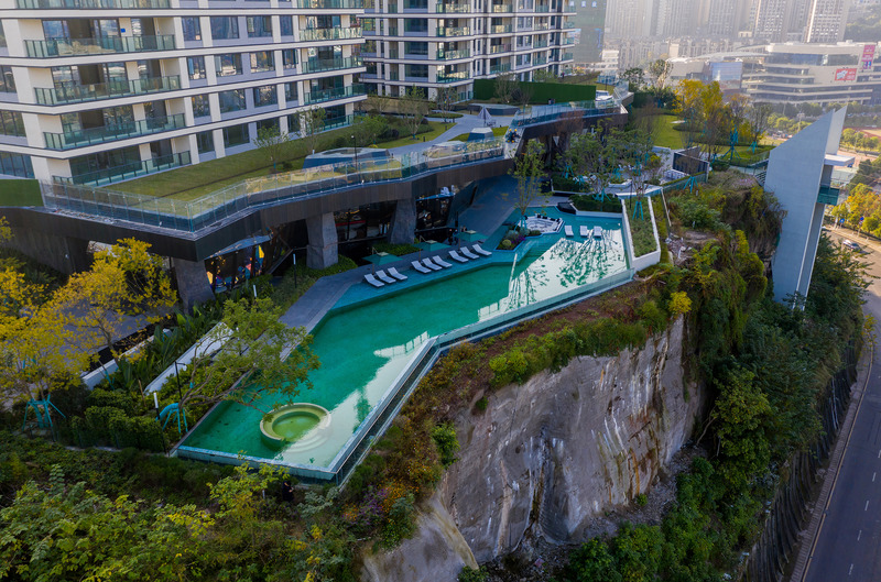 Dossier de presse | 4150-09 - Communiqué de presse | Life Experience Pavilion On The Cliff Top - aoe - Architecture commerciale - Crédit photo : Ligang Huang