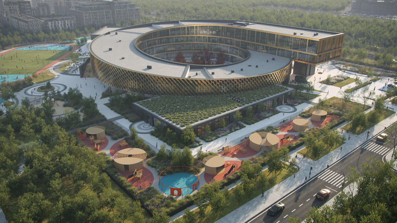Dossier de presse | 4008-01 - Communiqué de presse | Educational Complex in Nur-Sultan - ATRIUM - Architecture institutionnelle - Crédit photo : atrium studio