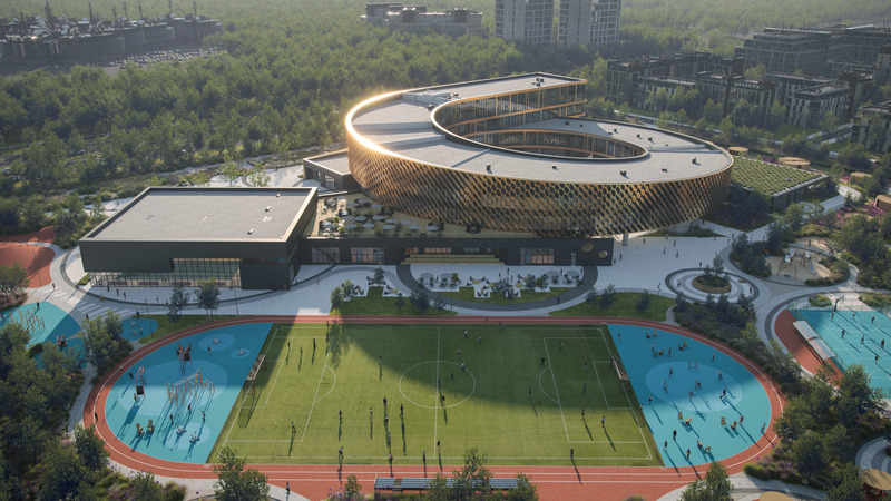 Dossier de presse | 4008-01 - Communiqué de presse | Educational Complex in Nur-Sultan - ATRIUM - Architecture institutionnelle - Crédit photo : atrium studio
