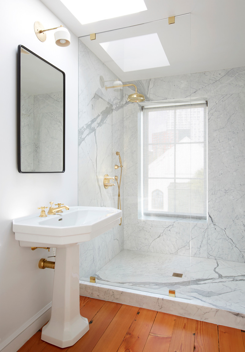 Dossier de presse | 5897-01 - Communiqué de presse | Cube | House - Palette Architecture - Architecture résidentielle - Guest Bath - Crédit photo : Emily Gilbert