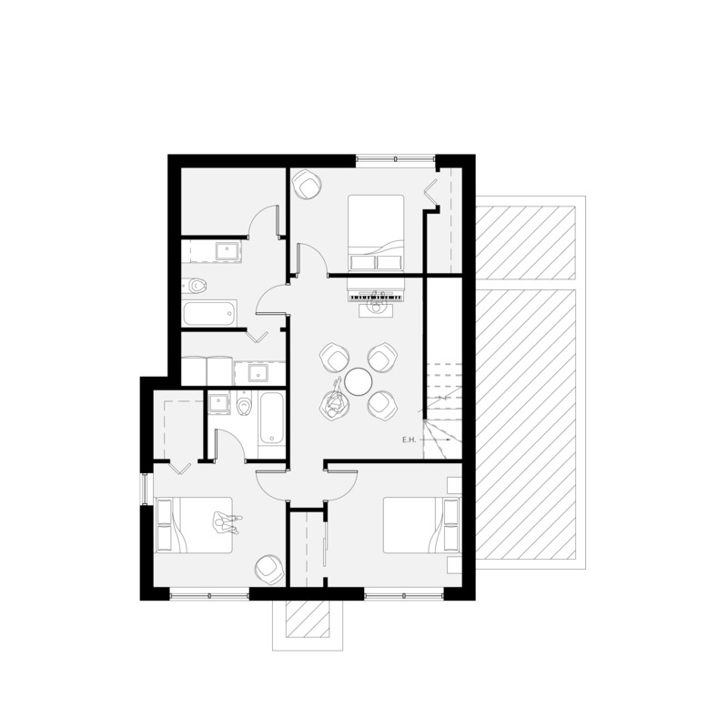 Dossier de presse | 1215-08 - Communiqué de presse | Résidence Louis-Hémon - ISSASTUDIO - Architecture résidentielle - Aménagement sous-sol - Crédit photo : ISSADESIGN