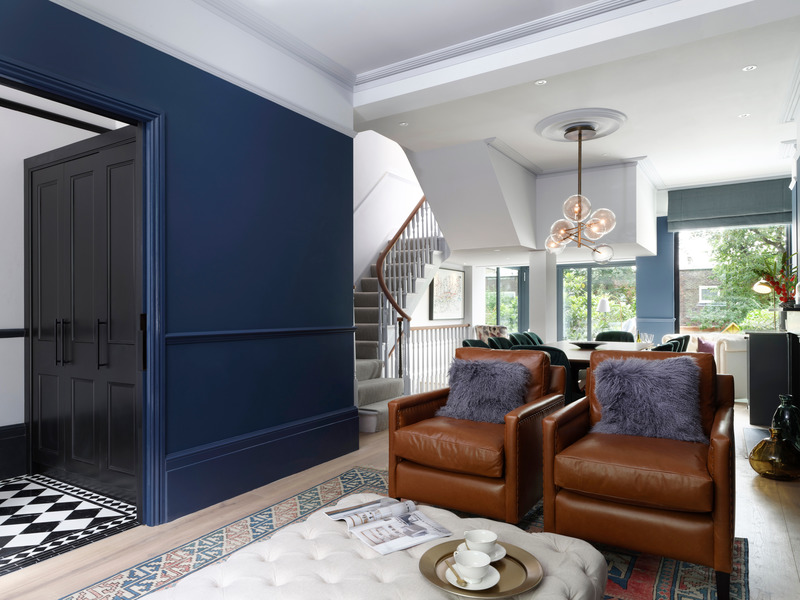 Press kit | 1701-05 - Press release | Award-Winning Victorian Terraced Townhouse - LLI Design - Residential Interior Design -  Upper Ground Floor - Reception Room - Overview 2  - Photo credit: Richard Gooding Photography
