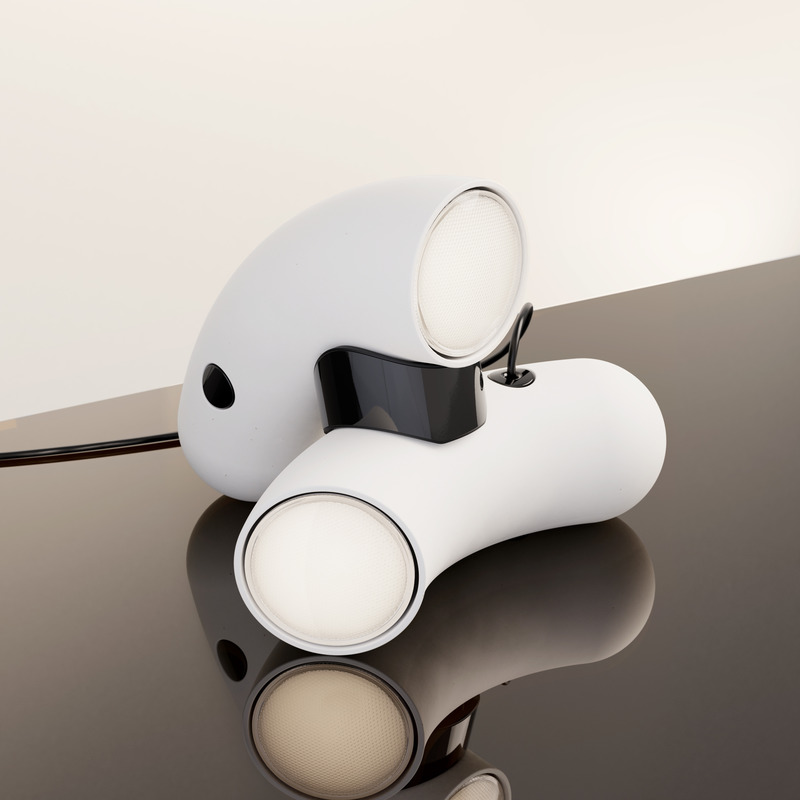 Press kit | 2375-07 - Press release | Hyphen, the New Collection From d'Armes - d'Armes - Lighting Design -  Hyphen Table double in Natural Porcelain  - Photo credit: d'Armes