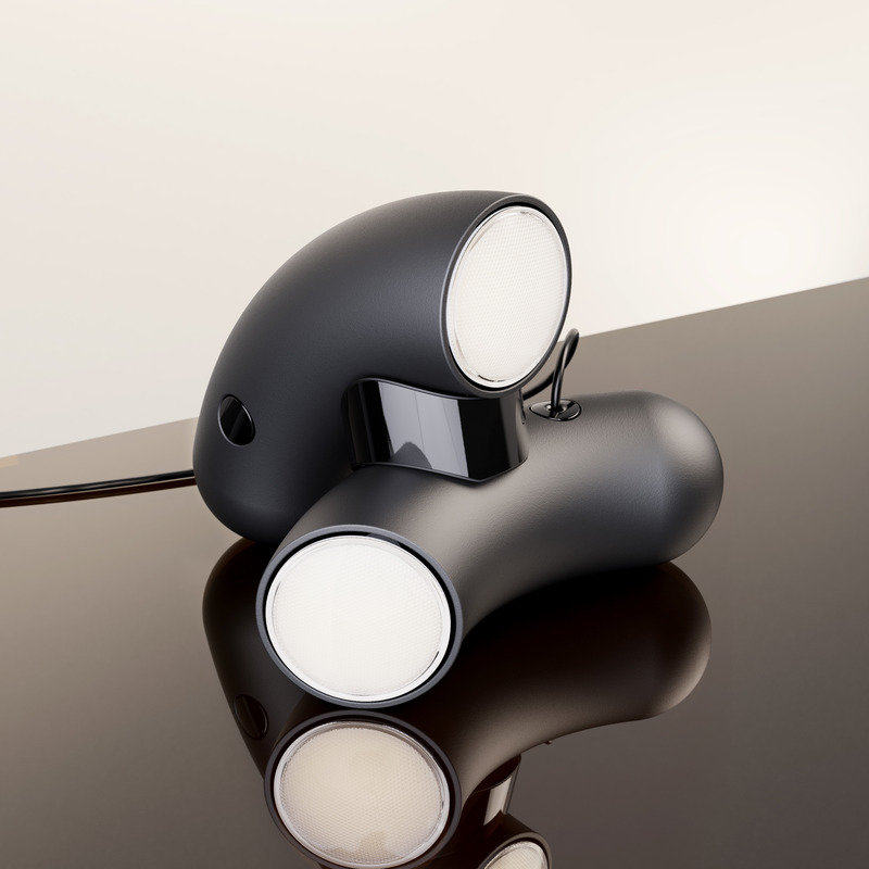 Press kit | 2375-07 - Press release | Hyphen, the New Collection From d'Armes - d'Armes - Lighting Design - Hyphen Table double in Sandy Black - Photo credit: d'Armes