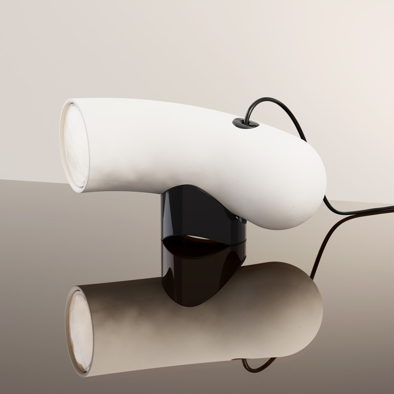 Press kit | 2375-07 - Press release | Hyphen, the New Collection From d'Armes - d'Armes - Lighting Design - Hyphen Table simple in Natural Porcelaine - Photo credit: d'Armes