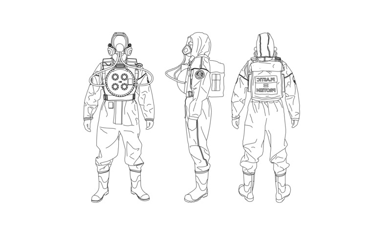 Press kit | 3552-01 - Press release | Inxect Suit - Inxects - Product - Drawings on the inxect suit. - Photo credit: Pavels Liepins
