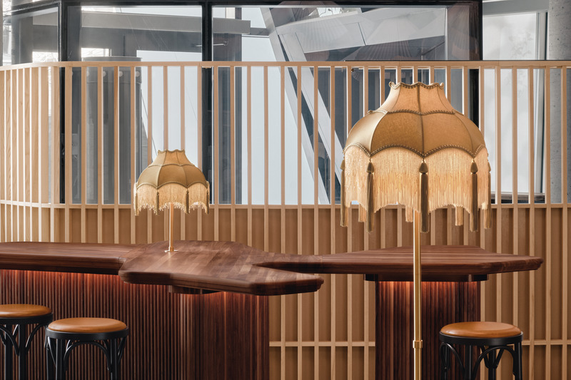 Press kit | 1301-06 - Press release | Café Constance: A Grand Plié of Whimsical Design - Atelier Zébulon Perron - Commercial Interior Design - Photo credit: Alex Lesage