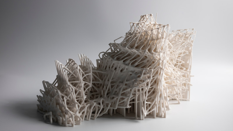 Press kit | 5921-01 - Press release | Voxel Cloud - Julian Edelmann - Landscape Architecture - physical model - Photo credit: Julian Edelmann, BachelorThesis, i.sd structure and design, University of Innsbruck