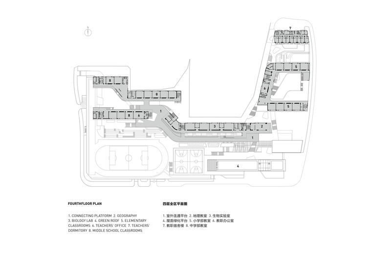 Press kit | 2606-03 - Press release | Shenzhen Nanshan Foreign Language School - Studio Link-Arc, LLC - Institutional Architecture -  Level4FloorPlan  - Photo credit: Studio Link-Arc