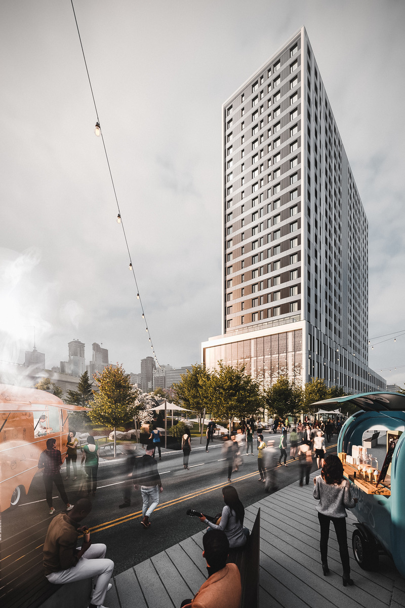 Press kit | 2056-10 - Press release | Haleco: Rethinking Urban Life - Ivanhoé Cambridge, the City of Montreal, Cogir Real Estate and Pomerleau - Real Estate - Haleco - Photo credit: ©2022 Haleco