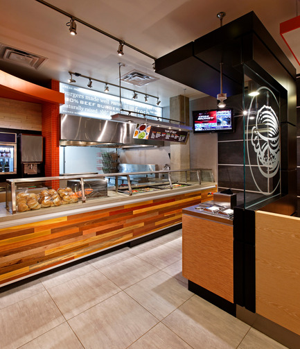 Press kit | 930-01 - Press release | Gourmet Burger meets "Haute Couture" - Jump Branding & Design Inc. - Commercial Interior Design - Photo credit: David Whittaker