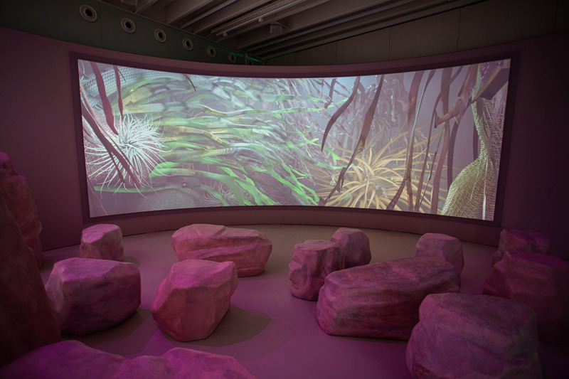 Press kit | 6081-01 - Press release | A Floating Pavilion as Testing Grounds for Museum-to-be M. in Dutch New Town Almere - M. - Art - Digital diorama in NaturAlly: Wild Futures - on display in M. - Photo credit: Riccardo de Vecchi for M.