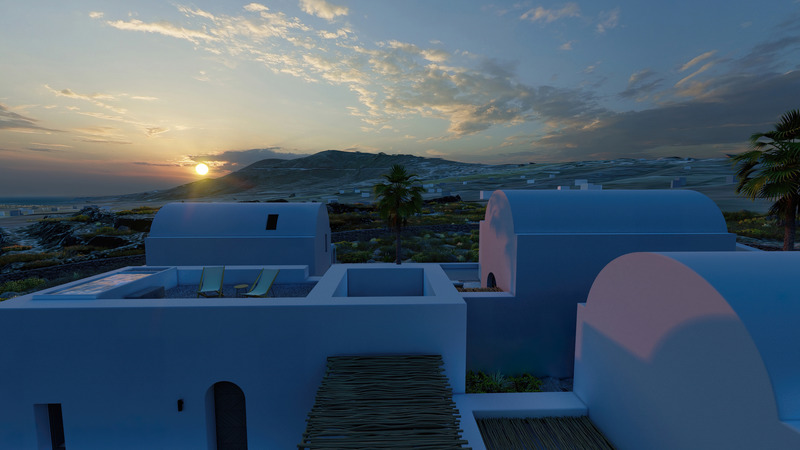 Press kit | 6076-01 - Press release | Arched Residencies on Santorini Island - iraisynn attinom - Residential Architecture - east view - Photo credit: iraisynn attinom