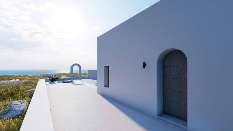 Press kit | 6076-01 - Press release | Arched Residencies on Santorini Island - iraisynn attinom - Residential Architecture - view of the sea - Photo credit: iraisynn attinom