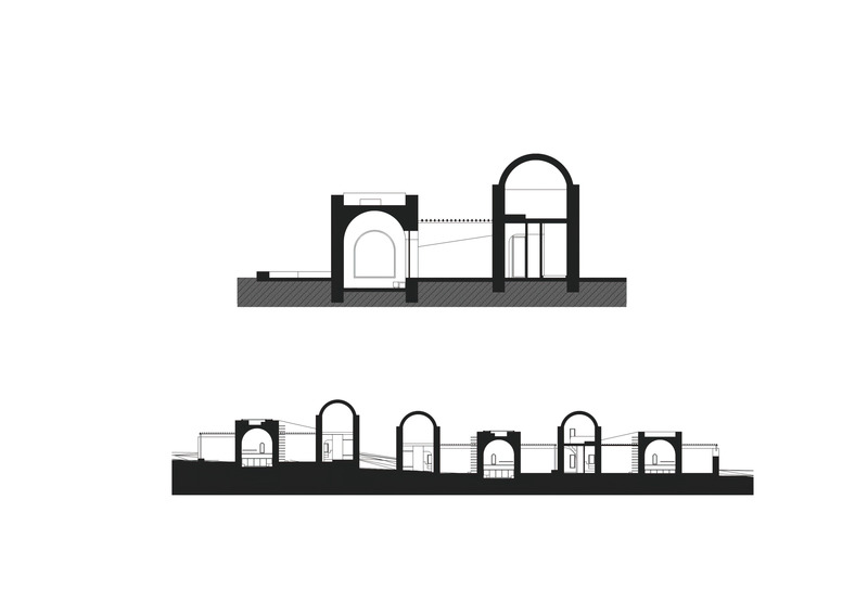 Press kit | 6076-01 - Press release | Arched Residencies on Santorini Island - iraisynn attinom - Residential Architecture - sections - Photo credit: iraisynn attinom