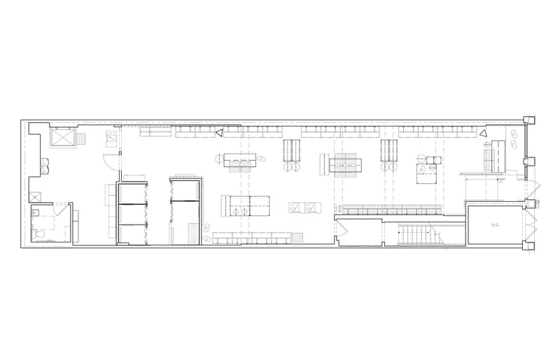 Press kit | 5898-03 - Press release | Garage, Soho, NYC - Groupe Dynamite inc. - Commercial Interior Design - Floor plan - Photo credit: Groupe Dynamite inc.