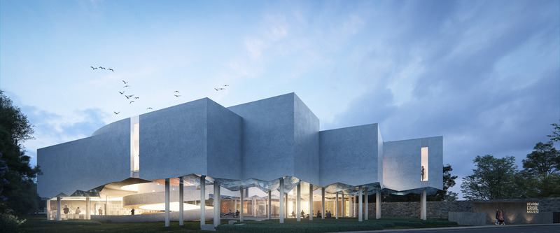 Press kit | 5649-02 - Press release | Blue Vibrations: Aytac Architects to Break Ground on Award-Winning Museum Design for Devrim Erbil - Aytac Architects - Institutional Architecture - VIEW FROM MAIN STREET - Photo credit: Aytac Architects
