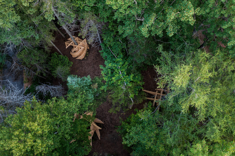 Press kit | 837-41 - Press release | Inauguration of the 23rd International Garden Festival of the Reford Gardens - International Garden Festival | Reford Gardens - Landscape Architecture - FORTERESSES by Maison029 [Eadeh Attarzadeh, Lorenzo Saroli Palumbo], Montréal (Québec) Canada - Photo credit: JC Lemay