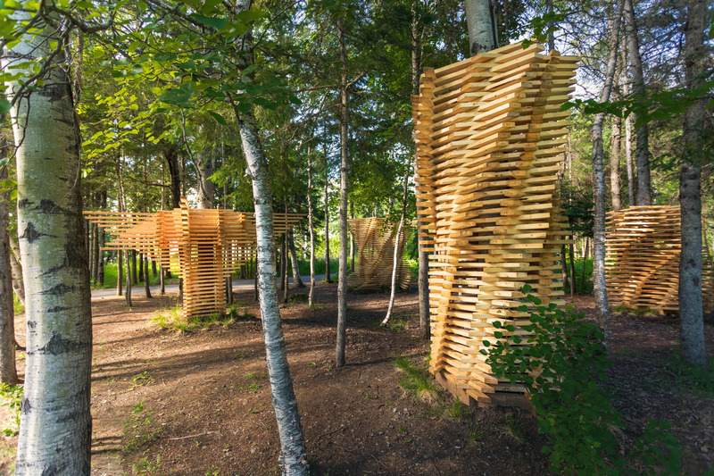 Press kit | 837-41 - Press release | Inauguration of the 23rd International Garden Festival of the Reford Gardens - International Garden Festival | Reford Gardens - Landscape Architecture - FORTERESSES by Maison029 [Eadeh Attarzadeh, Lorenzo Saroli Palumbo], Montréal (Québec) Canada - Photo credit: JC Lemay
