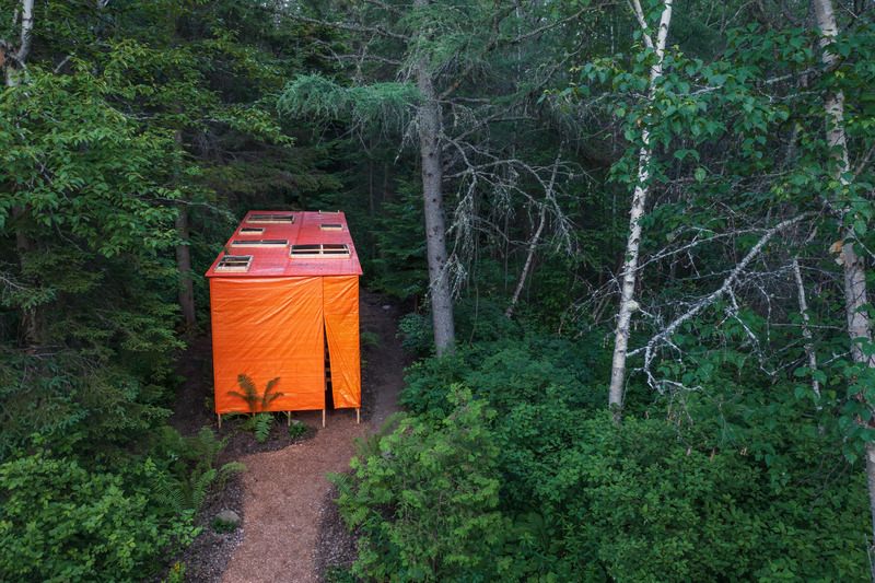 Press kit | 837-41 - Press release | Inauguration of the 23rd International Garden Festival of the Reford Gardens - International Garden Festival | Reford Gardens - Landscape Architecture - FORÊT FINIE, ESPACE INFINI? by Antonin Boulanger Cartier, Pierre-Olivier Demeule, Melaine Niget, Québec (Québec) Canada - Photo credit: JC Lemay