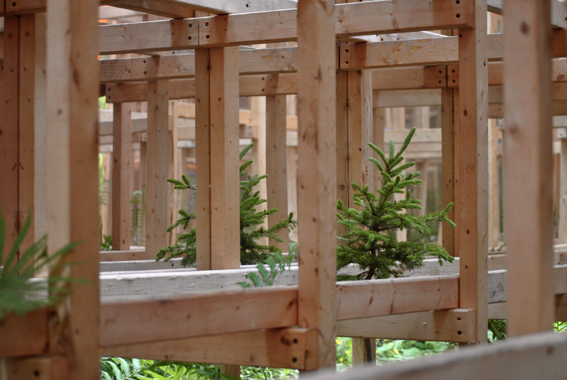 Press kit | 837-41 - Press release | Inauguration of the 23rd International Garden Festival of the Reford Gardens - International Garden Festival | Reford Gardens - Landscape Architecture - FORÊT FINIE, ESPACE INFINI? by Antonin Boulanger Cartier, Pierre-Olivier Demeule, Melaine Niget, Québec (Québec) Canada - Photo credit: Charlotte Garneau